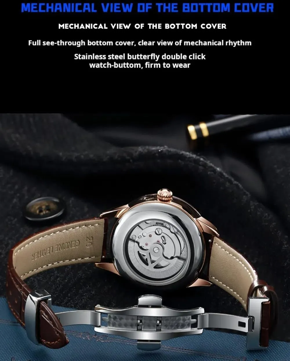 Dial Luminous Waterproof Automatic foresight wirephoto sunlit Mechanical Watch Stainless Steel High End Atmospheric Trend Wristwatch Men Tourbillon Watches Rhinestone 