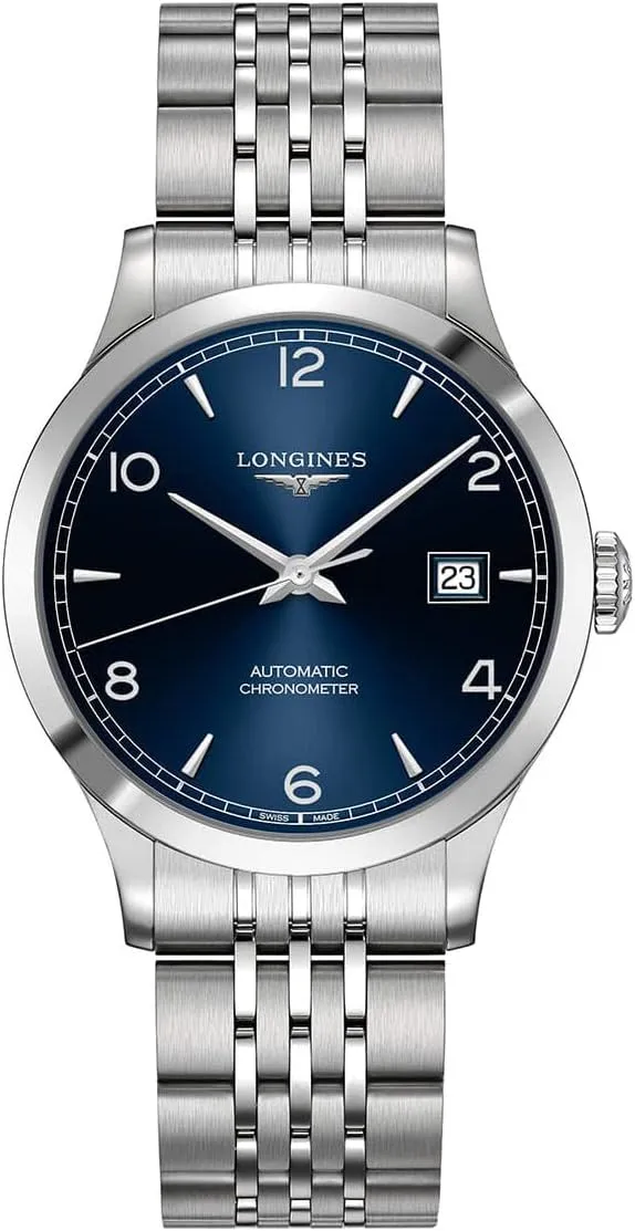 Dial spill Men's Watch L28204966 Longines Record Automatic Chronometer Blue 