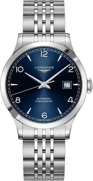 Dial spill Men's Watch L28204966 Longines Record Automatic Chronometer Blue 