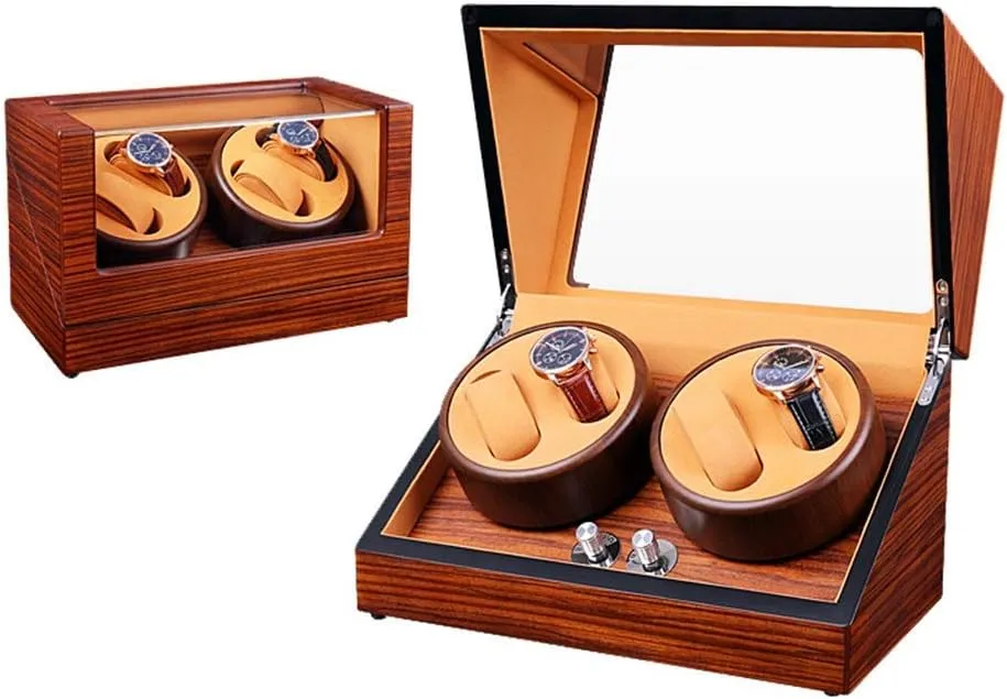 dietary anathema subsidy apportionment Watches, Automatic Winding Box Quiet Motor 5 Rotation Modes Luxury Gift4 0 Wooden Watch Winder for Mechanical 