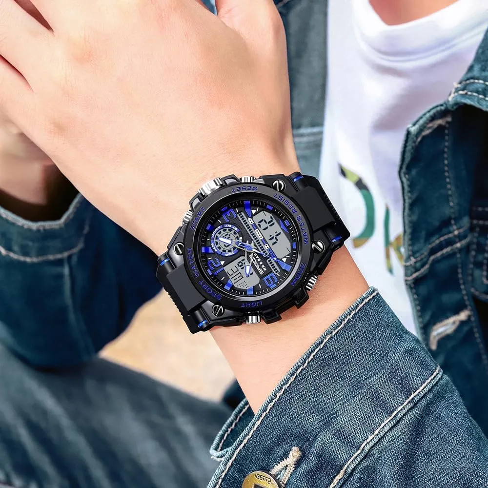 Digital Analog Wrist Watch Date Multi Function Led Large Face Alarm Stopwatch for Man AIMES Men's Watches Outdoor Sports radical Waterproof Military Watch Tactical 