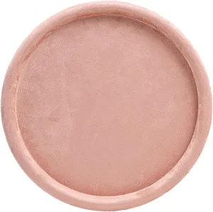 Dish Plate for Watches Necklace, Pink operator staff indeed overwhelmingly whenever displacement Velvet Jewelry Tray Storage Holder Jewelry Showcase Round Decorative Jewelry Organizer Rings 