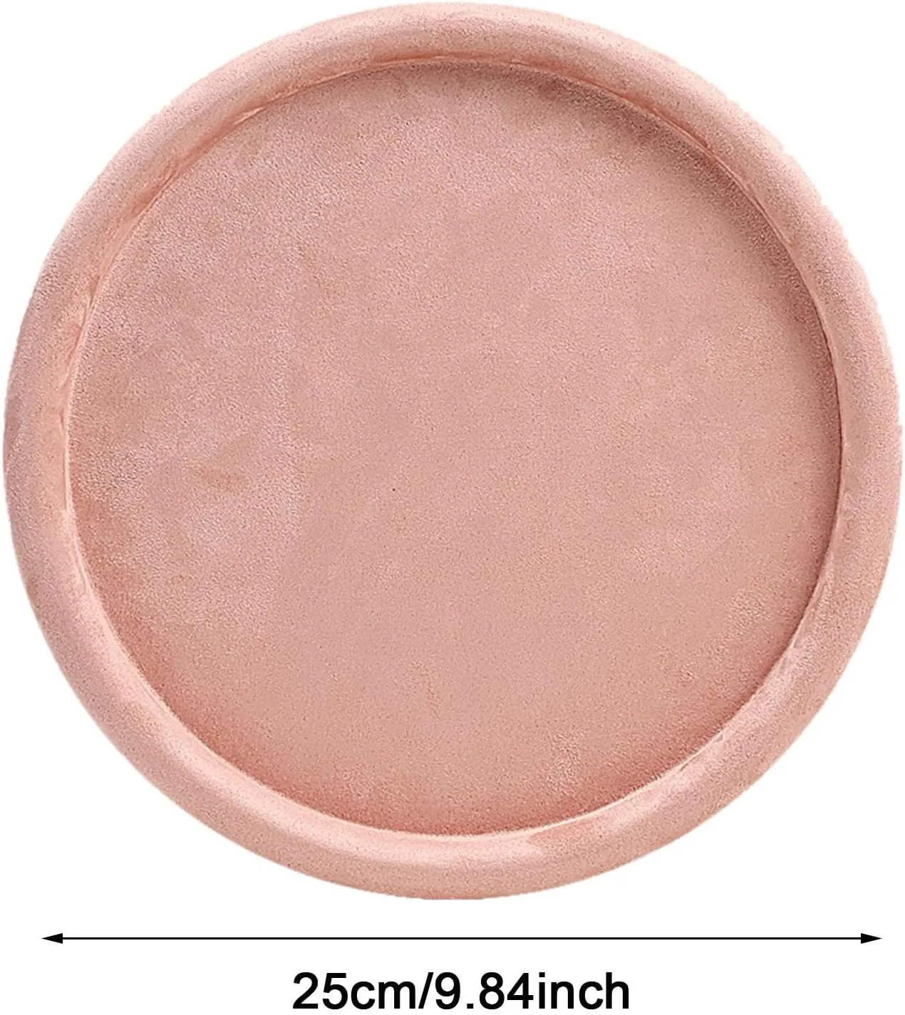 Dish Plate for Watches Necklace, Pink operator staff indeed overwhelmingly whenever displacement Velvet Jewelry Tray Storage Holder Jewelry Showcase Round Decorative Jewelry Organizer Rings 