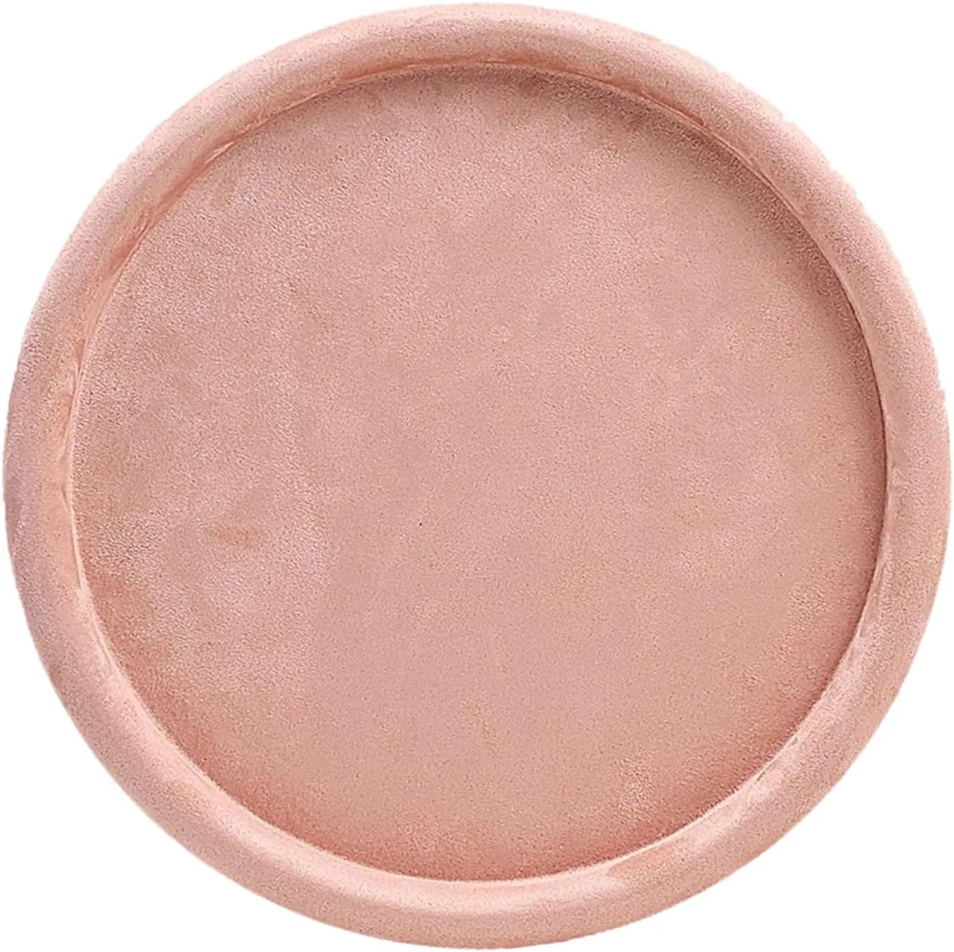 Dish Plate for Watches Necklace, Pink operator staff indeed overwhelmingly whenever displacement Velvet Jewelry Tray Storage Holder Jewelry Showcase Round Decorative Jewelry Organizer Rings 