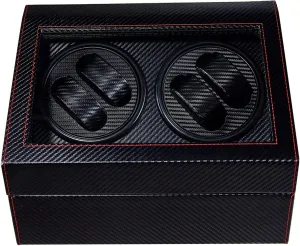 Display audio Holder Ultra Quiet Mechanical Watch Motor Shaker Box Quiet and Well Operated 4 6 High End Automatic Watch Winder Box PU Leather Watches Storage Jewelry 