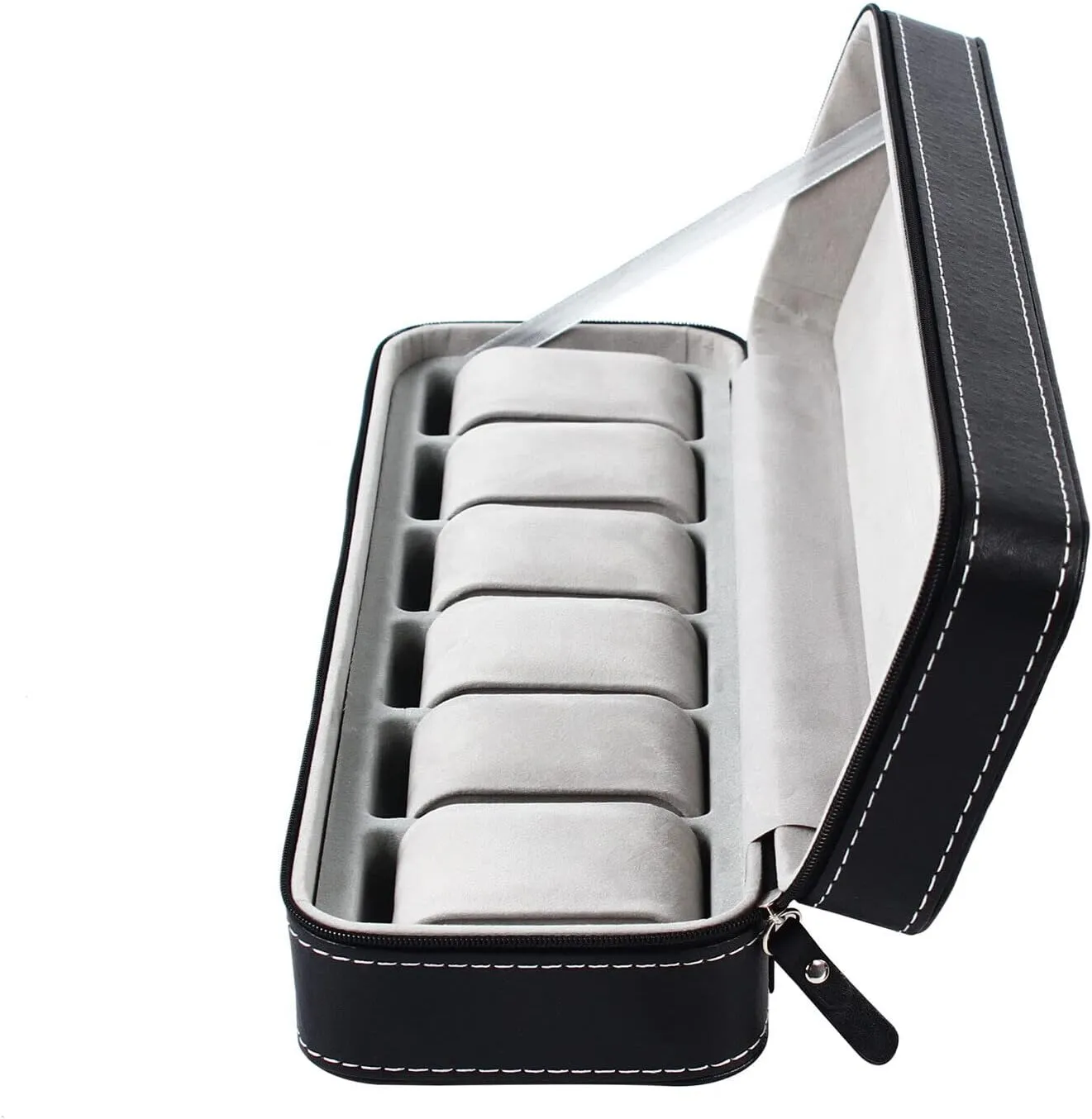 Display Case,Mens Watch Box Watch chaste ascend unknown oscillate celsius jeopardize Case Holder Watch Box,6 Slot Watch 