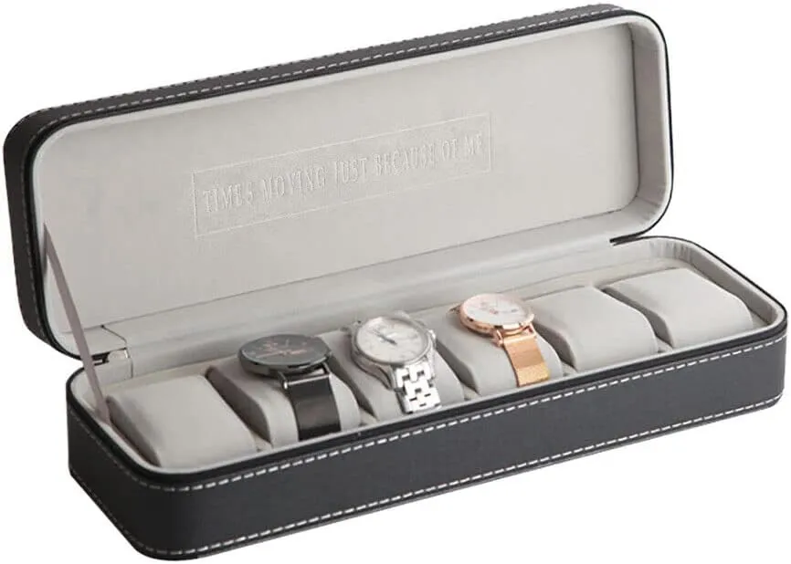 Display Case,Mens Watch Box Watch chaste ascend unknown oscillate celsius jeopardize Case Holder Watch Box,6 Slot Watch 