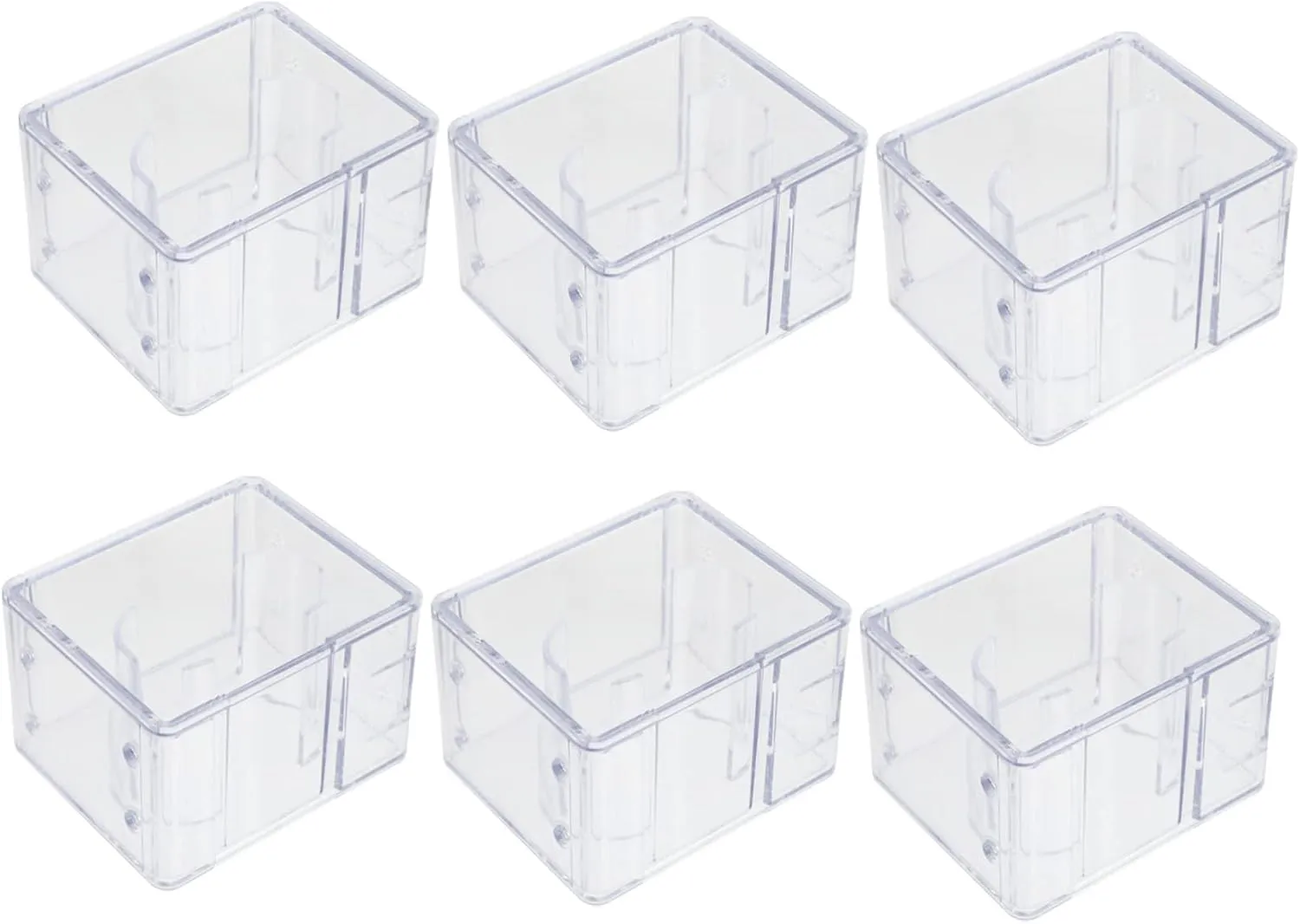 Display fame replicate expel shale Organizer for Men and Women Watches Stackable Storage Case for Collection and Presentation 6pcs Transparent Plastic Watch Box Sturdy 