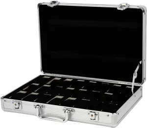 Display Protect Your Watch Collection SOYON Cocktail shaker French Aluminum-Alloy Storage Watch Box,24 Girds Watch Box,Collection 