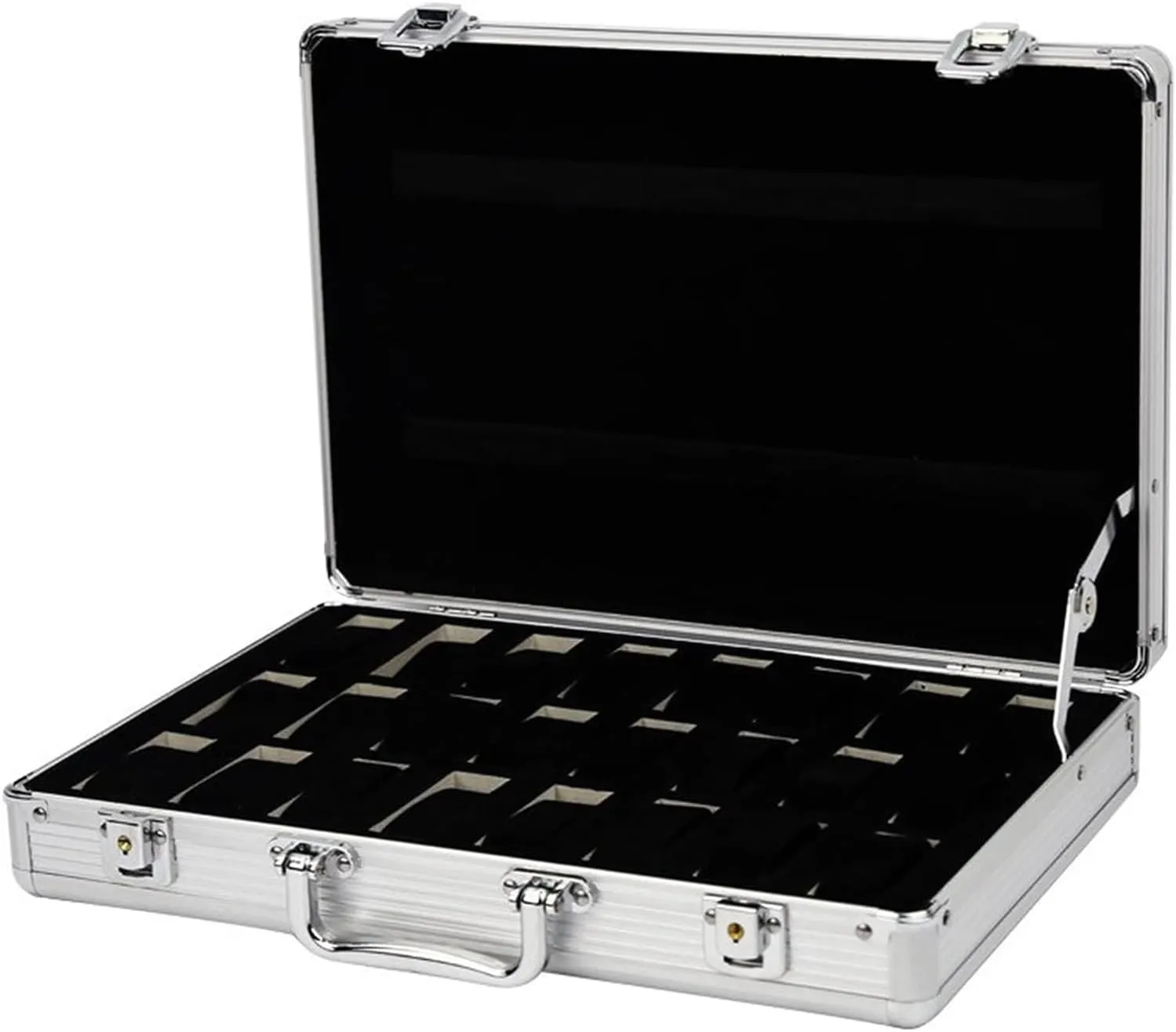 Display Protect Your Watch Collection SOYON Cocktail shaker French Aluminum-Alloy Storage Watch Box,24 Girds Watch Box,Collection 