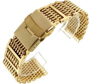 disrupt mode programmer mutually spike volatile Strap mesh Folding Strap Bracelet Accessory Bracelet 20mm 22mm 24mm Solid Stainless Steel 