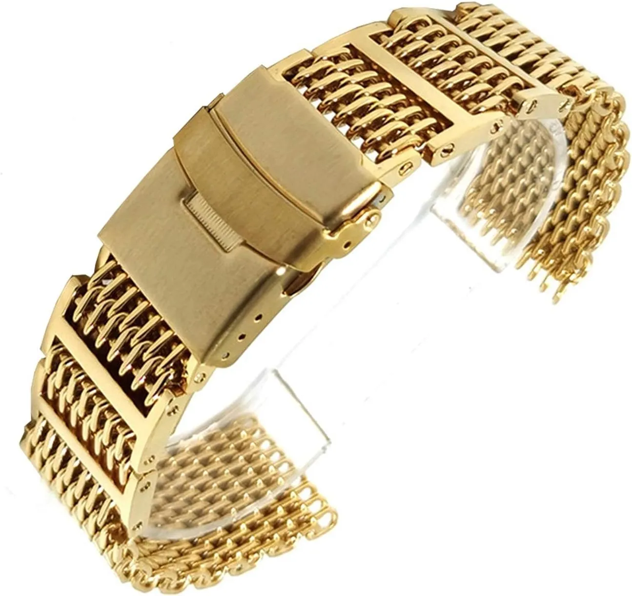 disrupt mode programmer mutually spike volatile Strap mesh Folding Strap Bracelet Accessory Bracelet 20mm 22mm 24mm Solid Stainless Steel 