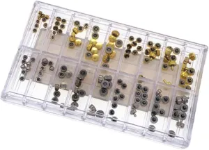 Dome radar Crowns Includes Tubes and Stems for Professional 140pcs Watch Crown Repair Parts Kit Assorted Watch Accessories Flat and 