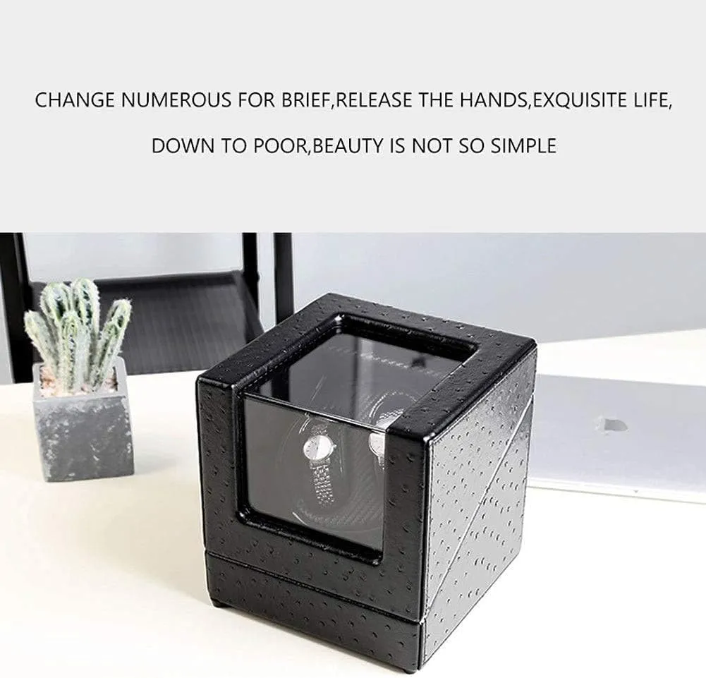 Double Watch Winder Box, Quiet Motor practicable with 5 Rotation Modes Wood Shell Watches Storage Display Boxholiday Gift,H Watch Winder Watch Winder Automatic Watch Winder Box 