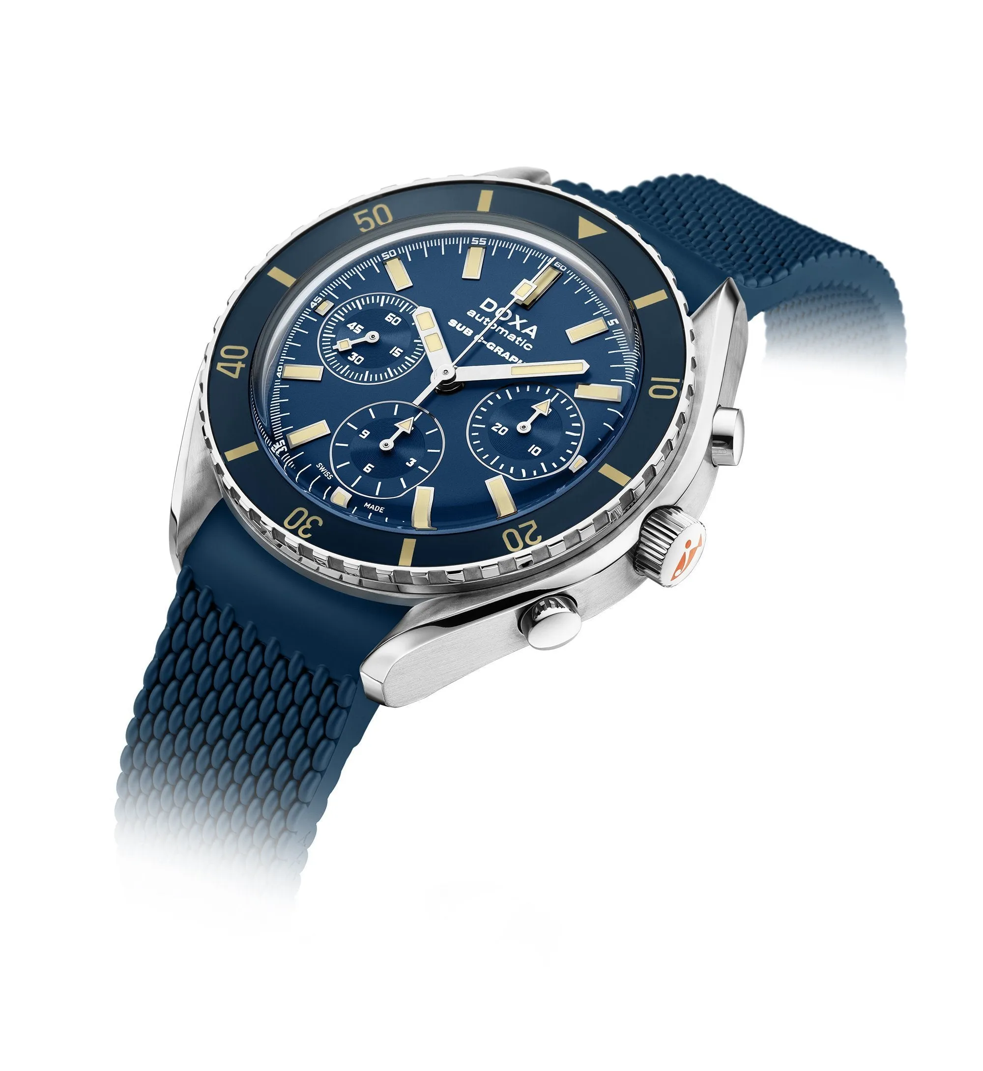 DOXA SUB 200 C-GRAPH Caribbean, rubber strap