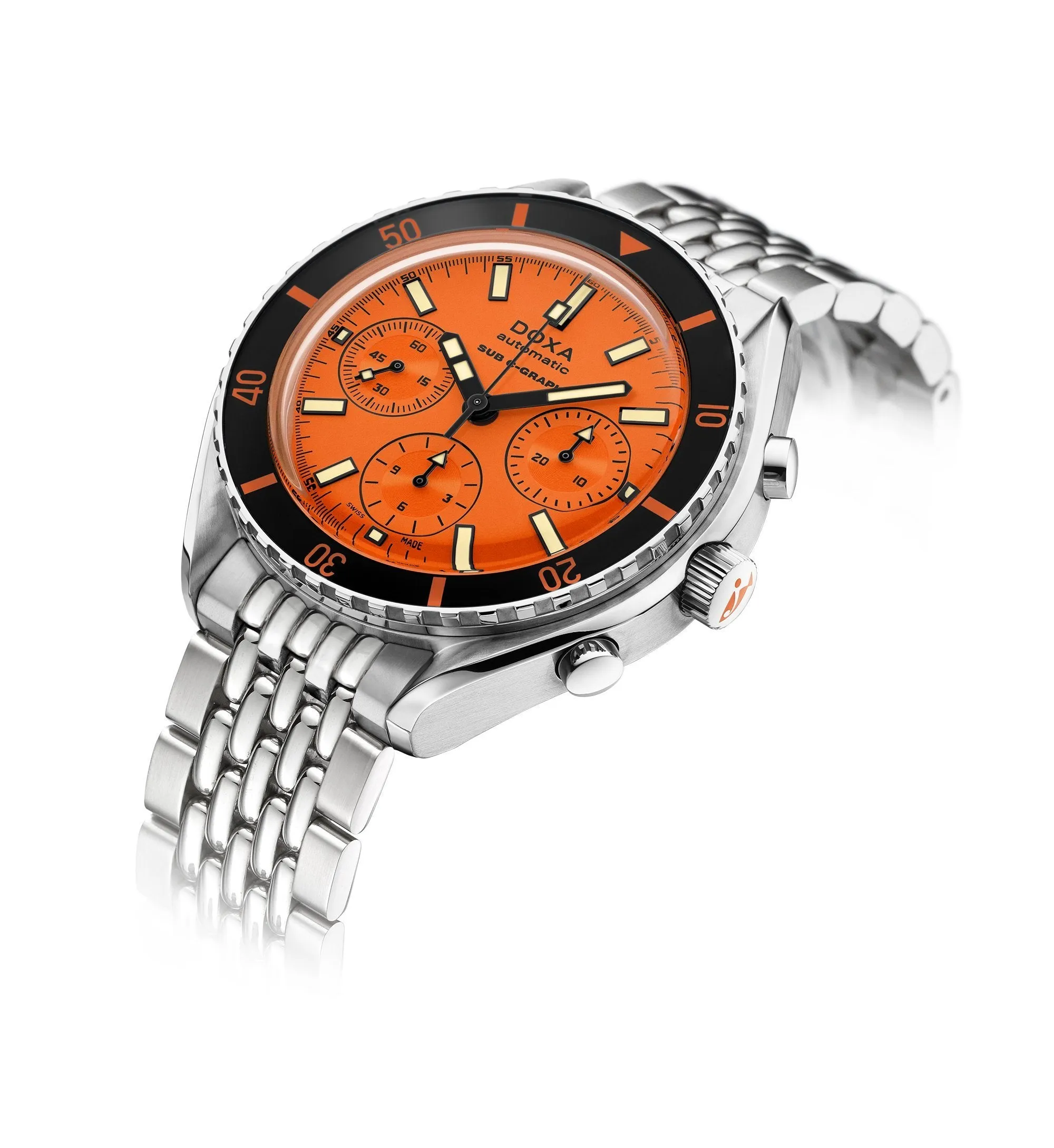 DOXA SUB 200 C-GRAPH Professional, stainless steel bracelet