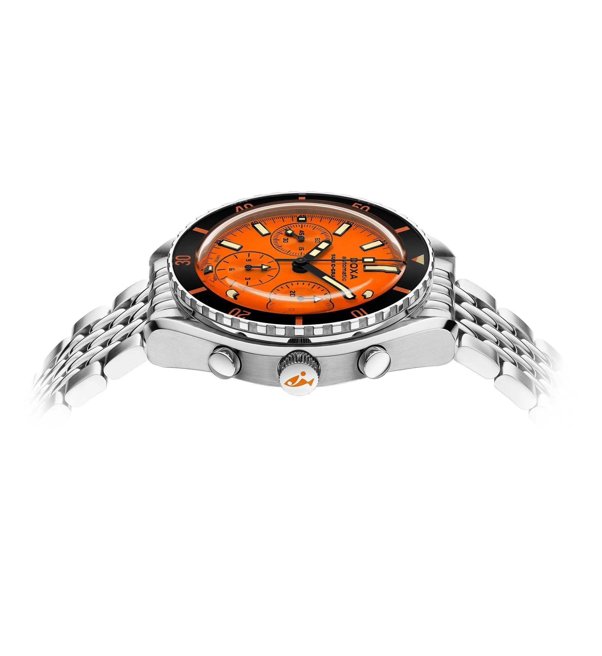 DOXA SUB 200 C-GRAPH Professional, stainless steel bracelet