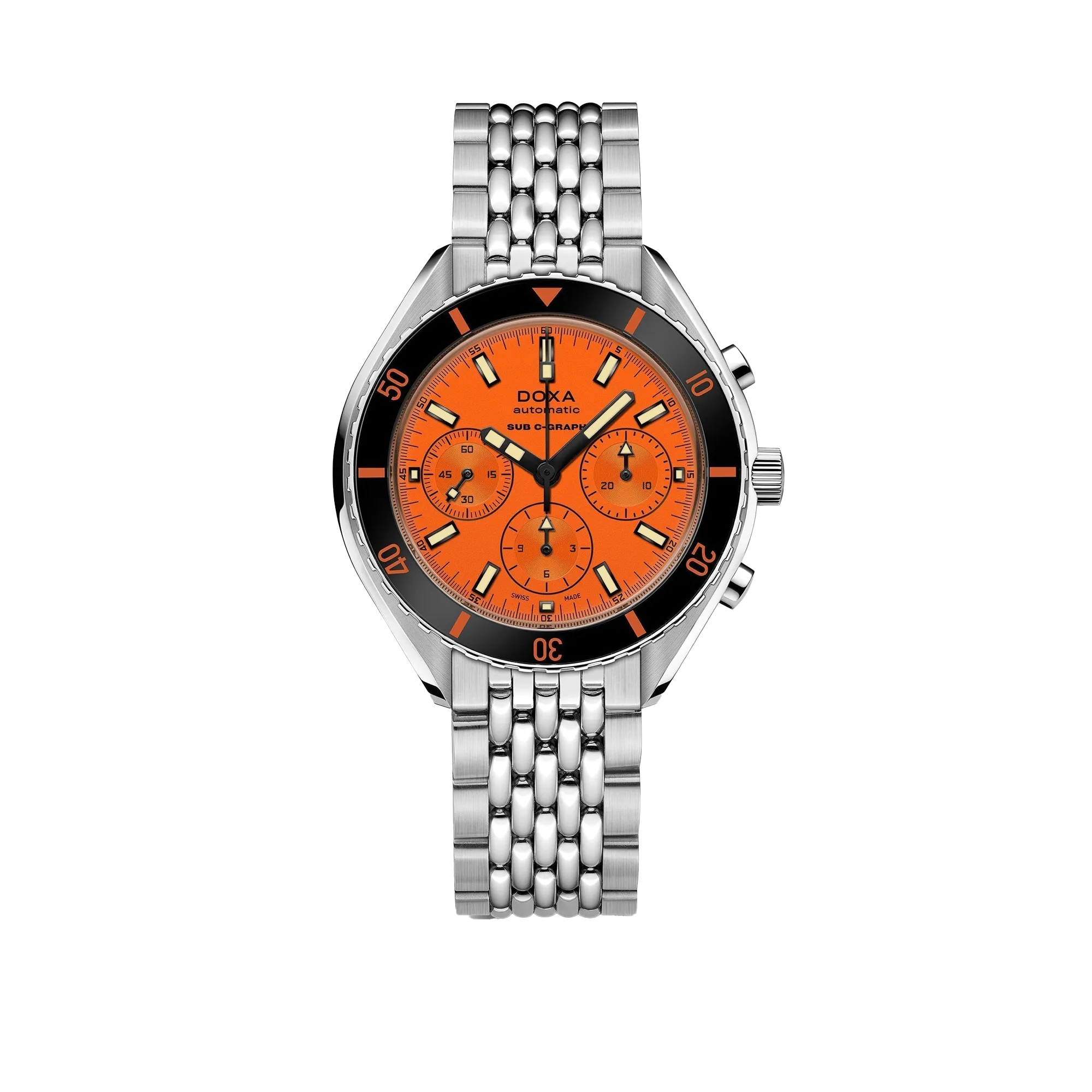 DOXA SUB 200 C-GRAPH Professional, stainless steel bracelet