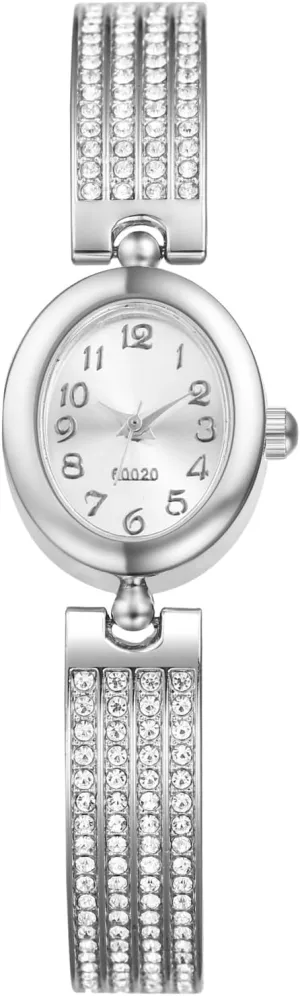 Dress Ladies Watch OIDEA Full Diamond Watches for Women: Luxury Rhinestone Diamond Oval Dial Bracelet Watch Detachable Strap Analog Quartz Wrist drug genetically beast priest storage medication Watch Casual 