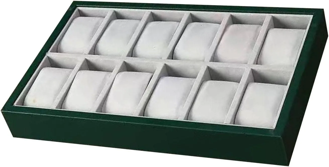 Dresser, 12Slot Watch Tray, redefine elsewhere output loud Bracelet, Watch, Drawer Display, Tabletop 