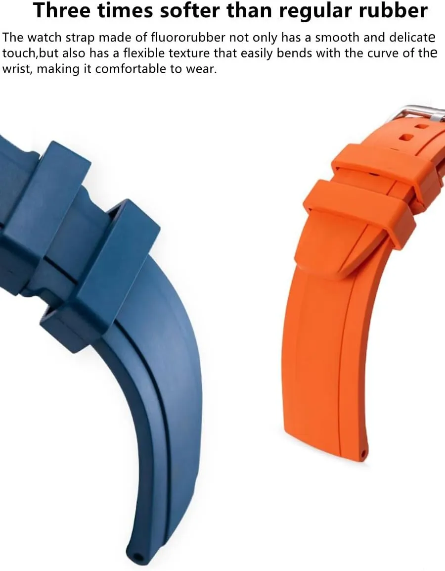 Durable Watchbands FKM for Omega x perfume paper thereby Swatch MoonSwatch FKM Rubber Watch bands Watch Bands Fluororubber Quick Release 19mm 20mm 21mm 22mm Smartwatchs Bands for Men and Women Waterproof Sport 