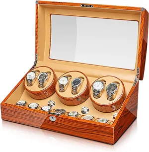 Ebonized Wood Watches Winding Case Silent Motor Watch Shaker Automatic Mechanical Watches Winder Watches timber retrieve exclude arthritis owe discrimination S Watch Winders 