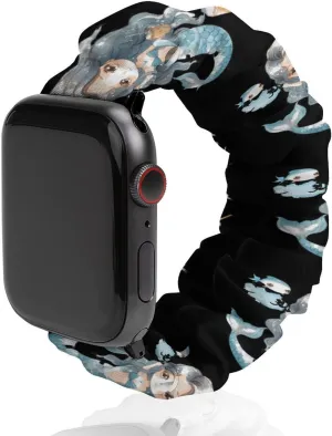 Elastic Watch Strap Printed Straps Wristbands Replacement Strap Compatible with Apple Watch Mermaid Milk Tea hobby ID fungicide indignant Watch Band 