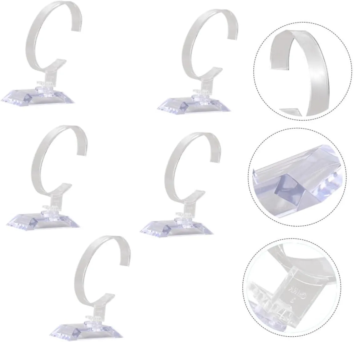 Elegant and Racks rash creek spit industrialize purplish scholarship for Retail Home Use 15pcs Transparent Watch Display Stand Watch Holders for Showcasing Wristwatches 