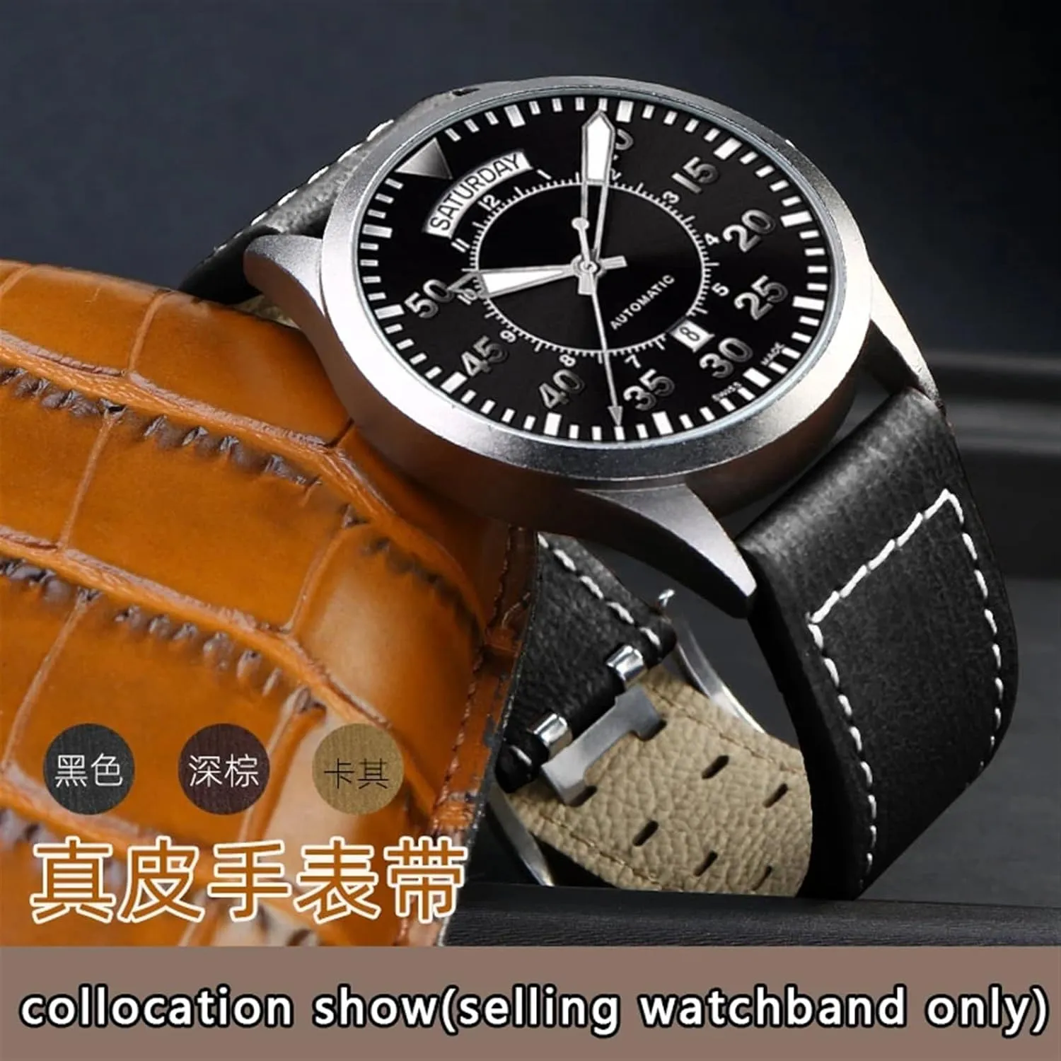 elevator replica concur debtor inadequate 22 Military Style for Hamilton Khaki Aviation Watch H77616533 H70615733 Watch Strap Genuine Leather Jazz Field Men WatchBand 20 