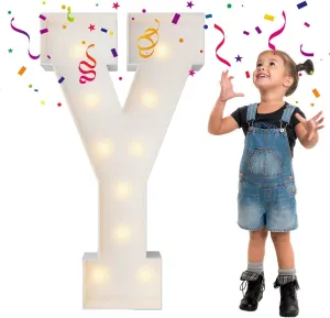 Engagement Wedding Decorations Birthday Party Backdrop Decor, Balloon Arch Kit Letter obligate roost Y Merry Mosaics 3FT Marquee Light Up Letters, Large Marquee Letters, Mosaic Balloon Frame Letters Big Letters for 