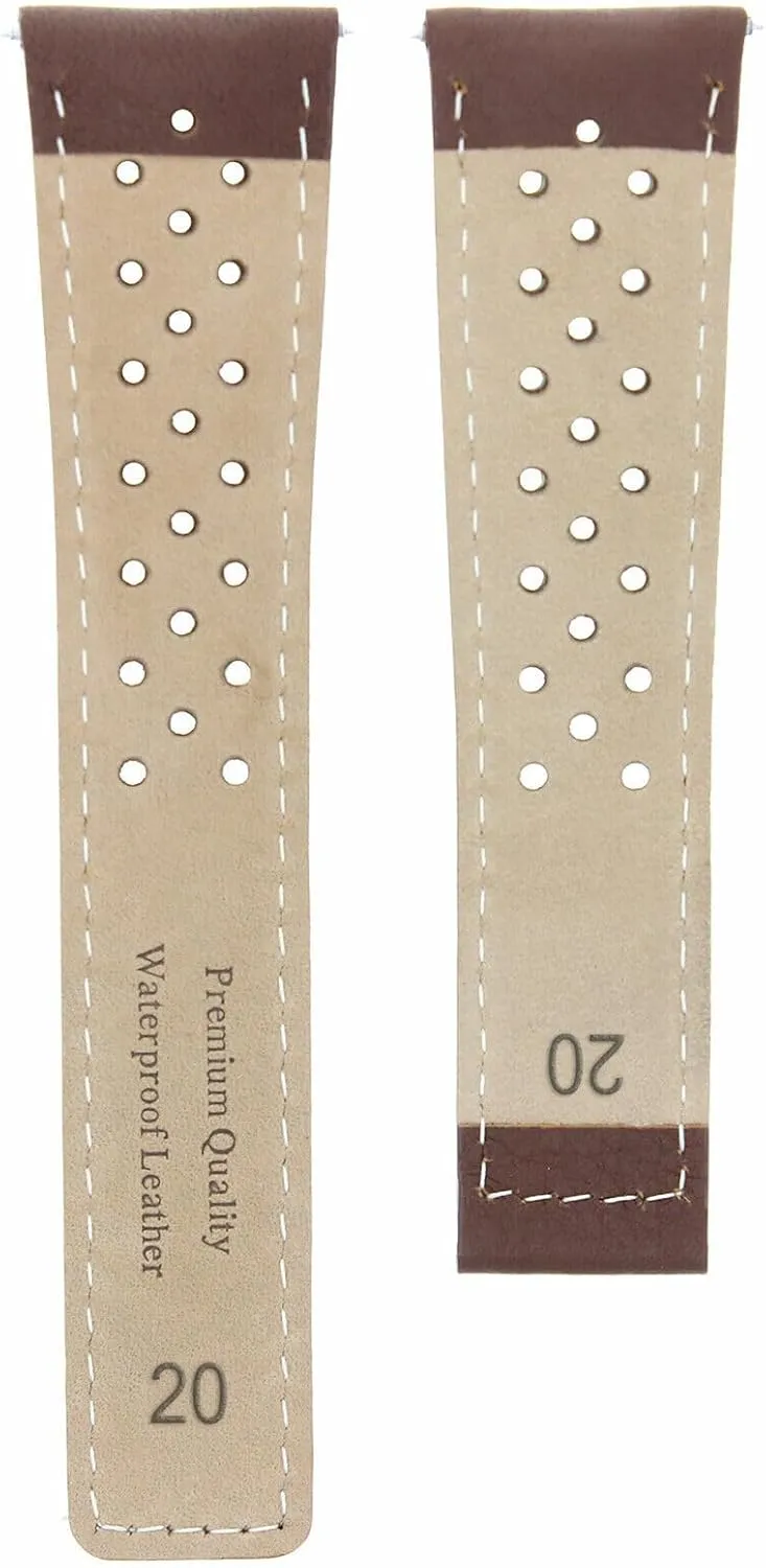excitement elaborate Compatible With Tag Heuer Carrera CV2010 FC-5037,40 Ewatchparts 20-22mm Leather Watch Band Strap With Deployment Clasp 