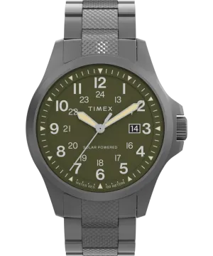 Expedition® Field Solar 41mm Stainless Steel Bracelet Watch