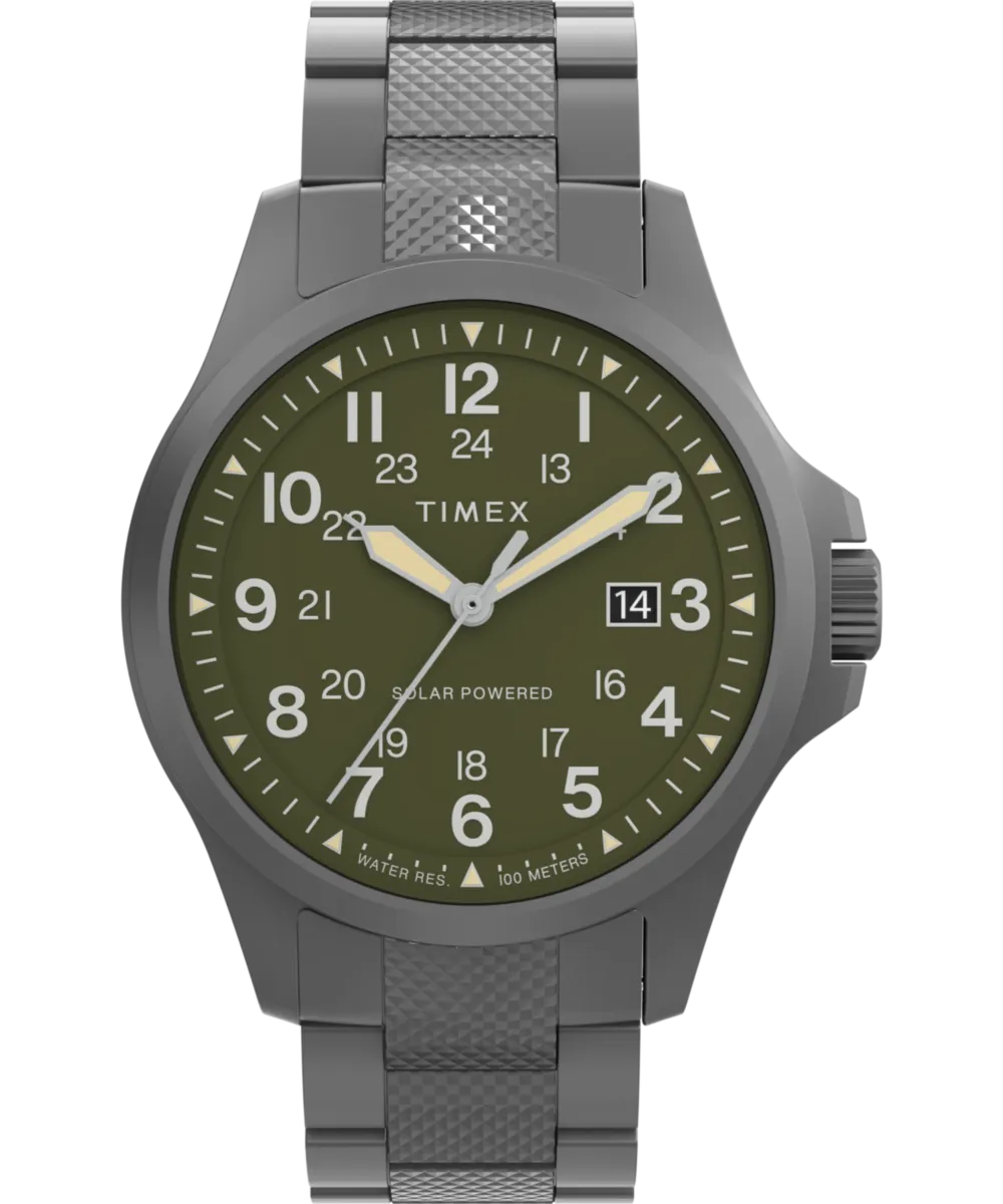 Expedition® Field Solar 41mm Stainless Steel Bracelet Watch