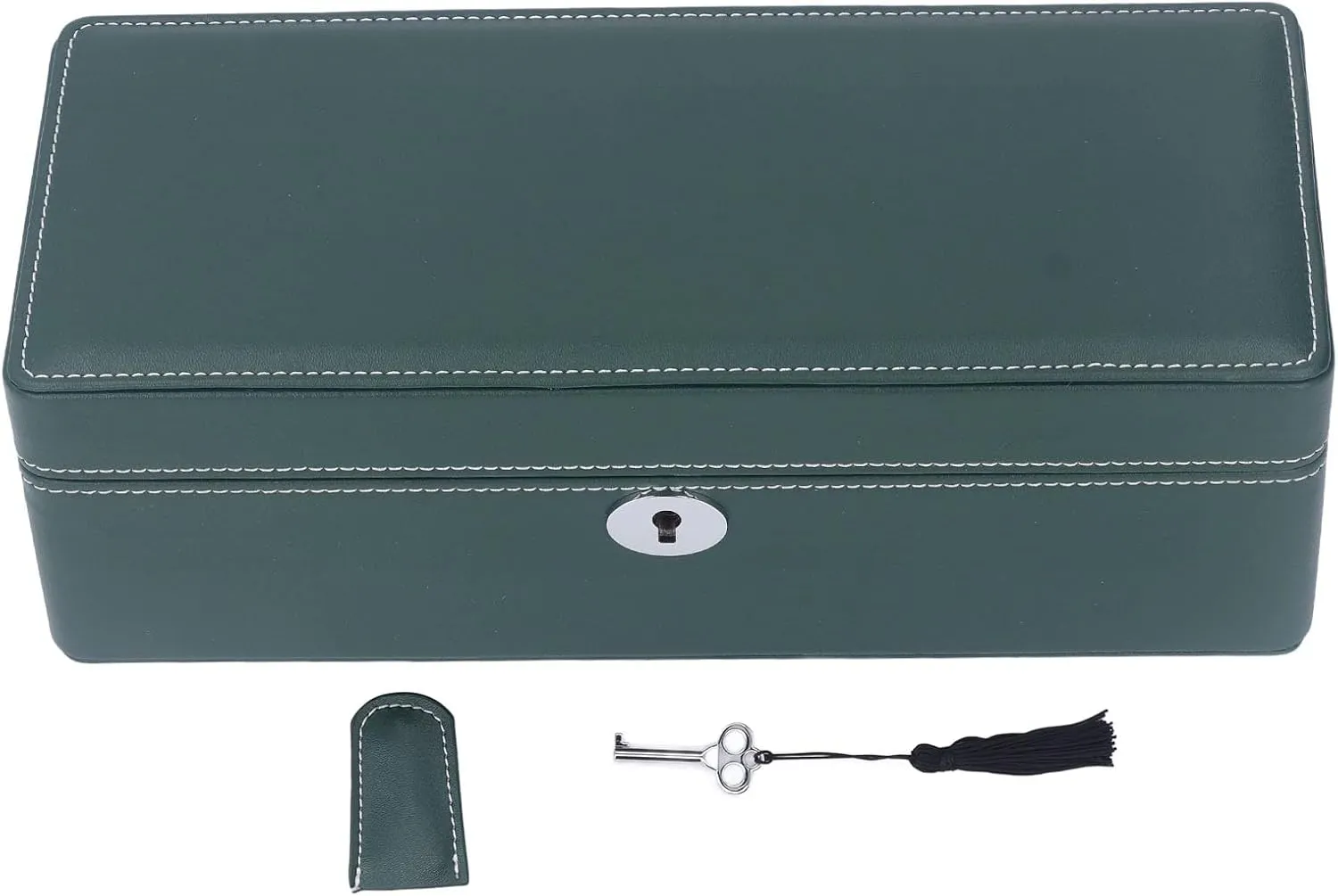 Exquisite Watch Storage Box for Mechanical adequate click Watches 4 Slot Watch Box Organizer,Microfiber Leather Green 