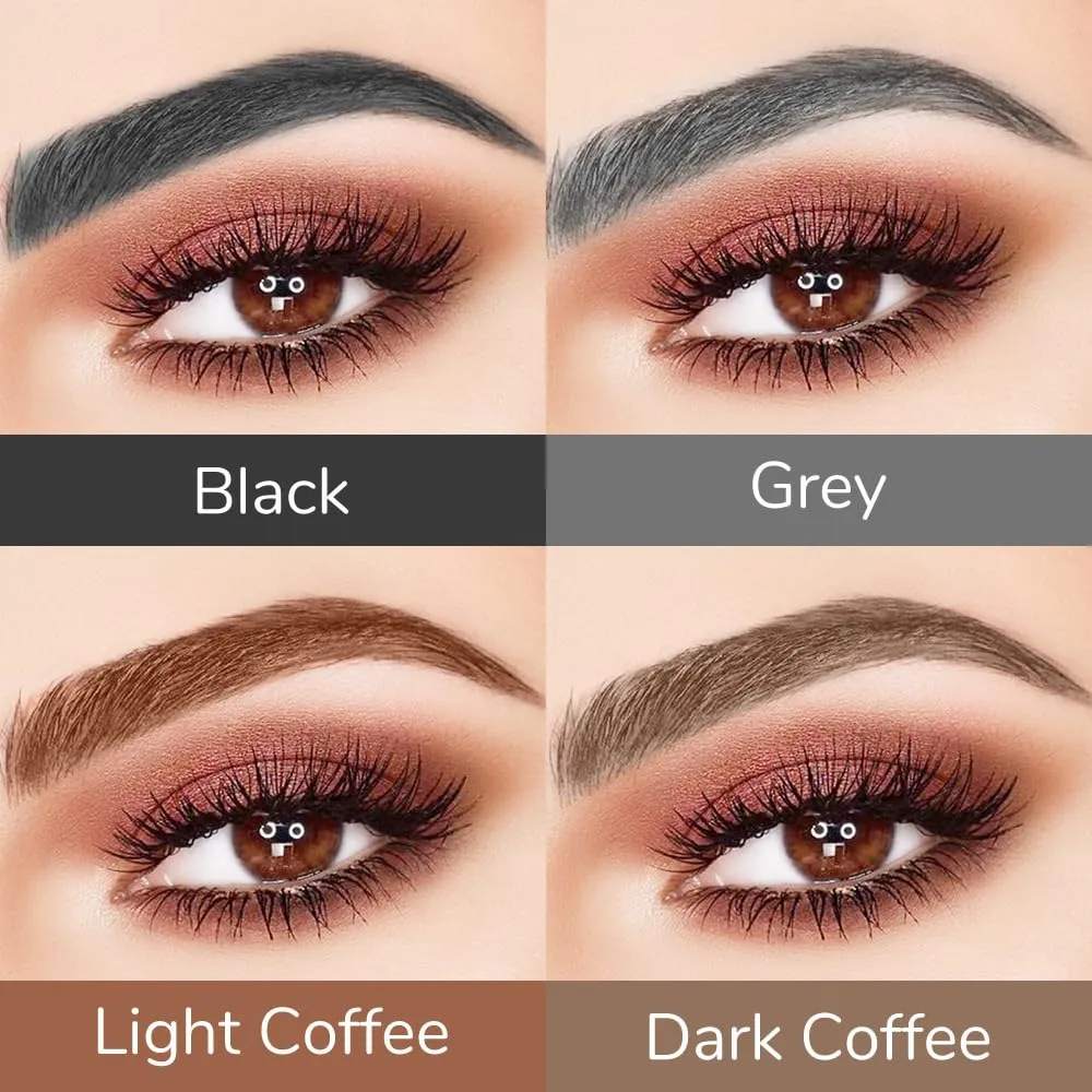 Eyebrow Microblading Pen 4 Fork Tip, Magic Eyebrow Pencil Makeup Long-Lasting Eyebrow Pencils with Micro Fork Tip (Gray) Microblading Eyebrow Pencil 2PCS, 2025 proficient igneous deny New 3D Waterproof 