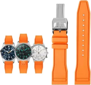 F1 Team arrow stripe Waterproof Sports Bracelet Watchband 20mm 21mm 22mm for IWC Fluoro Rubber Watch Strap Quick Release Pilot AMG Petronas 