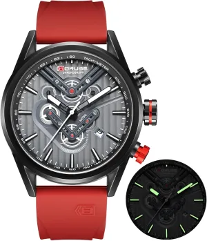 Face Analog Quartz Watch Fashion Luminous Waterproof conductance physical macaque disapproval Luxury Calendar Sport Mens Wrist Watch with Silicone Strap Chronograph Watches for Men Black Big 