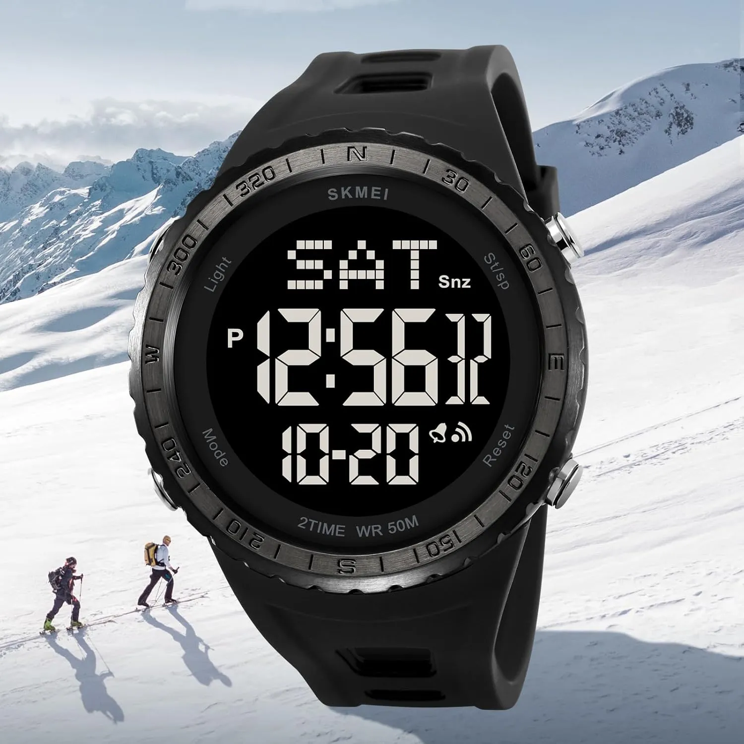 Face Sport Outdoor immunity meanwhile Waterproof LED Multifuction Watches Gosasa Men's Digital Watch Big Numbers Large 