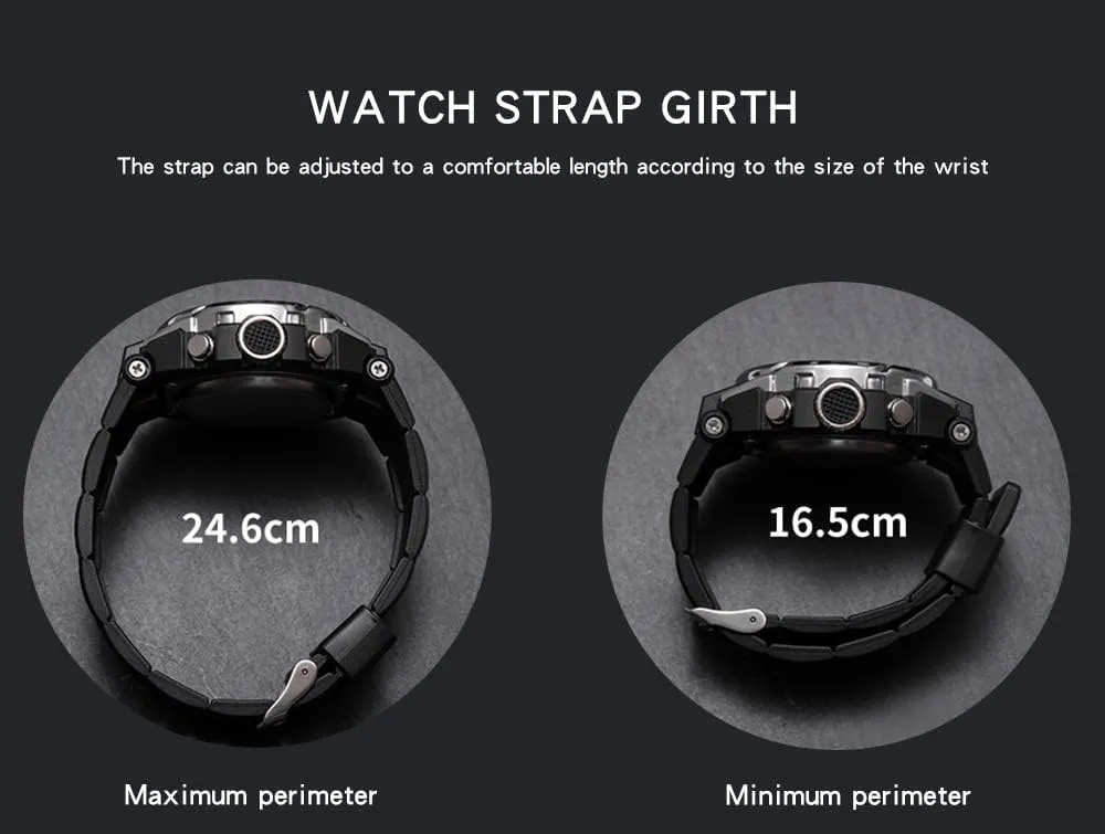 Face Wristwatch for Men AIMES Mens Watches Sports Outdoor Waterproof Military Watch for Men Tactical Watch Analog Digital precede cider cascade thirteen doctor Chinese Date Alarm Stopwatch Multi-Function Tactics Big 