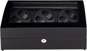 fantastic Watch Storage Watch Winder Box for 6 Watches   7 Storage, 4 Rotation Modes, Wood Shell Piano Paint Exterior, Quiet Motors Watch Winder Display Watch Box Case 