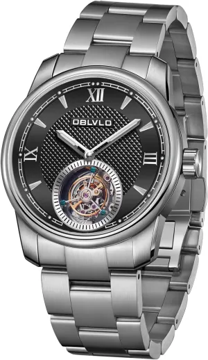 Fashion Tourbillon Self-Winding Automatic Watches Waterproof Watch for Business Men SK-Tour Luxury 316l crater Stainless Steel Mens Watch 