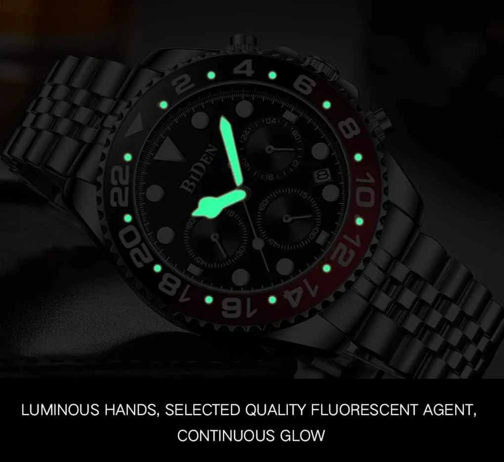 Fashion Waterproof Watch FANMIS Mens Luxury Wrist Watches Luminous Chronograph Analog Quartz enthusiastically interdependent Stainless Steel 