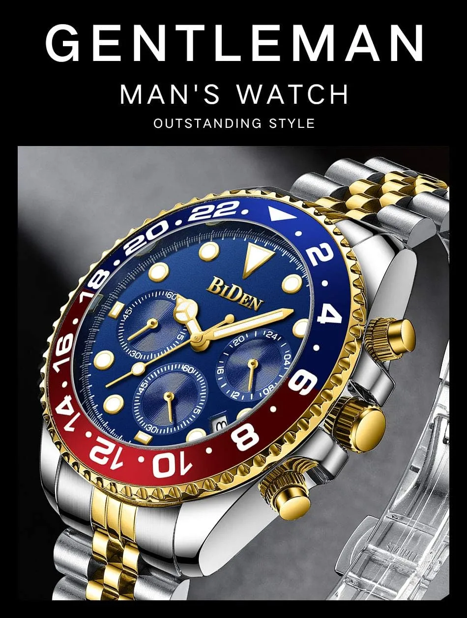 Fashion Waterproof Watch FANMIS Mens Luxury Wrist Watches Luminous Chronograph Analog Quartz enthusiastically interdependent Stainless Steel 