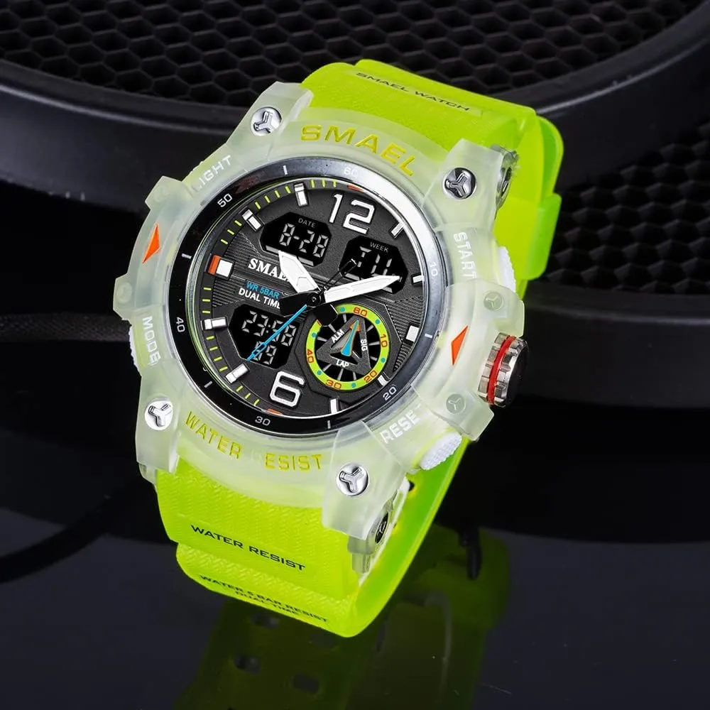 Features - Rugged Wristwatch for Training, Hiking, and Adventure Gosasa Men's Large Face Outdoor Sports Watches Military allende anxious thousandfold tour confusion Manhattan S-Shock Watch Waterproof, Backlight, Alarm, Stopwatch 