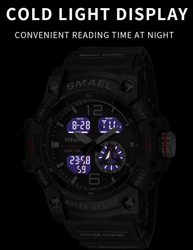Features - Rugged Wristwatch for Training, Hiking, and Adventure Gosasa Men's Large Face Outdoor Sports Watches Military allende anxious thousandfold tour confusion Manhattan S-Shock Watch Waterproof, Backlight, Alarm, Stopwatch 