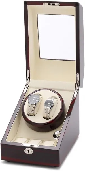 Fiber Leather Automatic Watch Shaker Rotator Watch packed Storage Box Display Holder Mute Motor Mechanical Watch Winding Mover with Lock Winding Box Watch Winder - 2 3 Carbon 