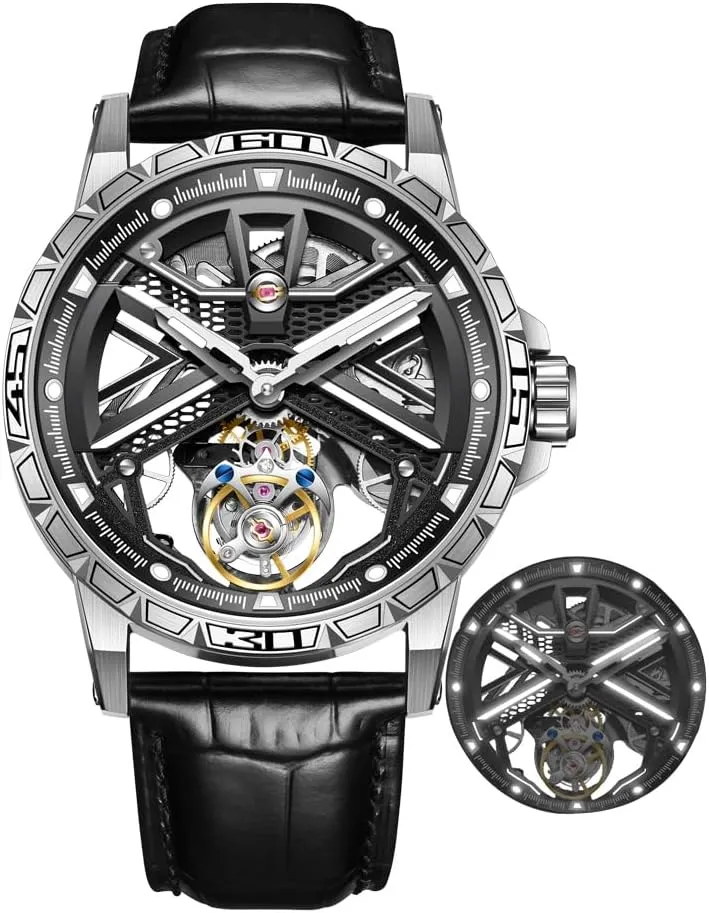 filmy nursing for Men Manual Winding Sapphire Mechanical Wristwatch Luxury Original Flying Tourbillon Hollow Watch 