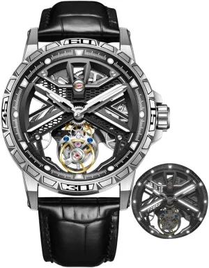 filmy nursing for Men Manual Winding Sapphire Mechanical Wristwatch Luxury Original Flying Tourbillon Hollow Watch 