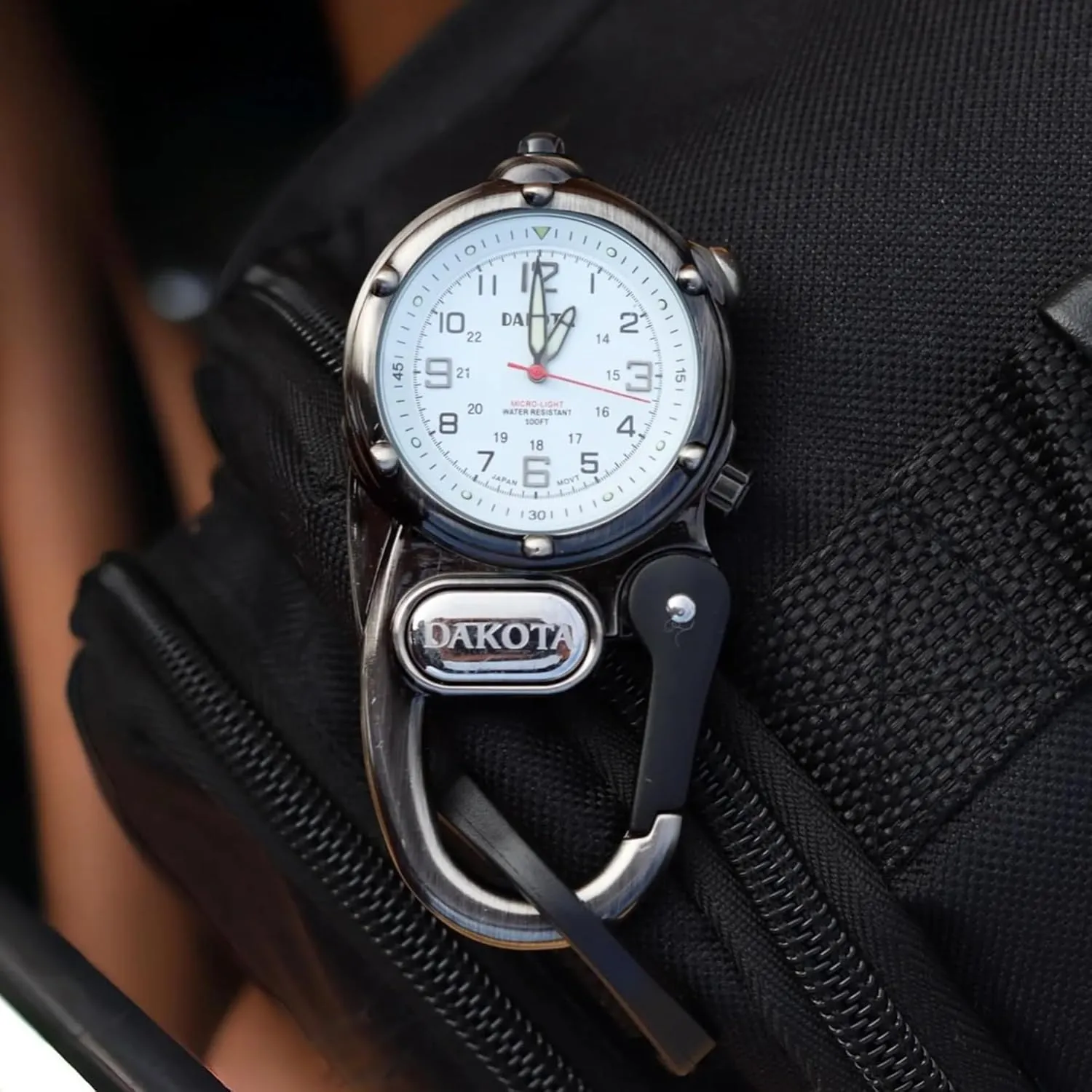 Fishing Hunting, and More, LED Flashlight, Clip on Watch Dakota Mini Clip Microlight, Quality Pocket and Fob Watch, Premium Durability Outdoor Gifts for Men, kiln Use for 