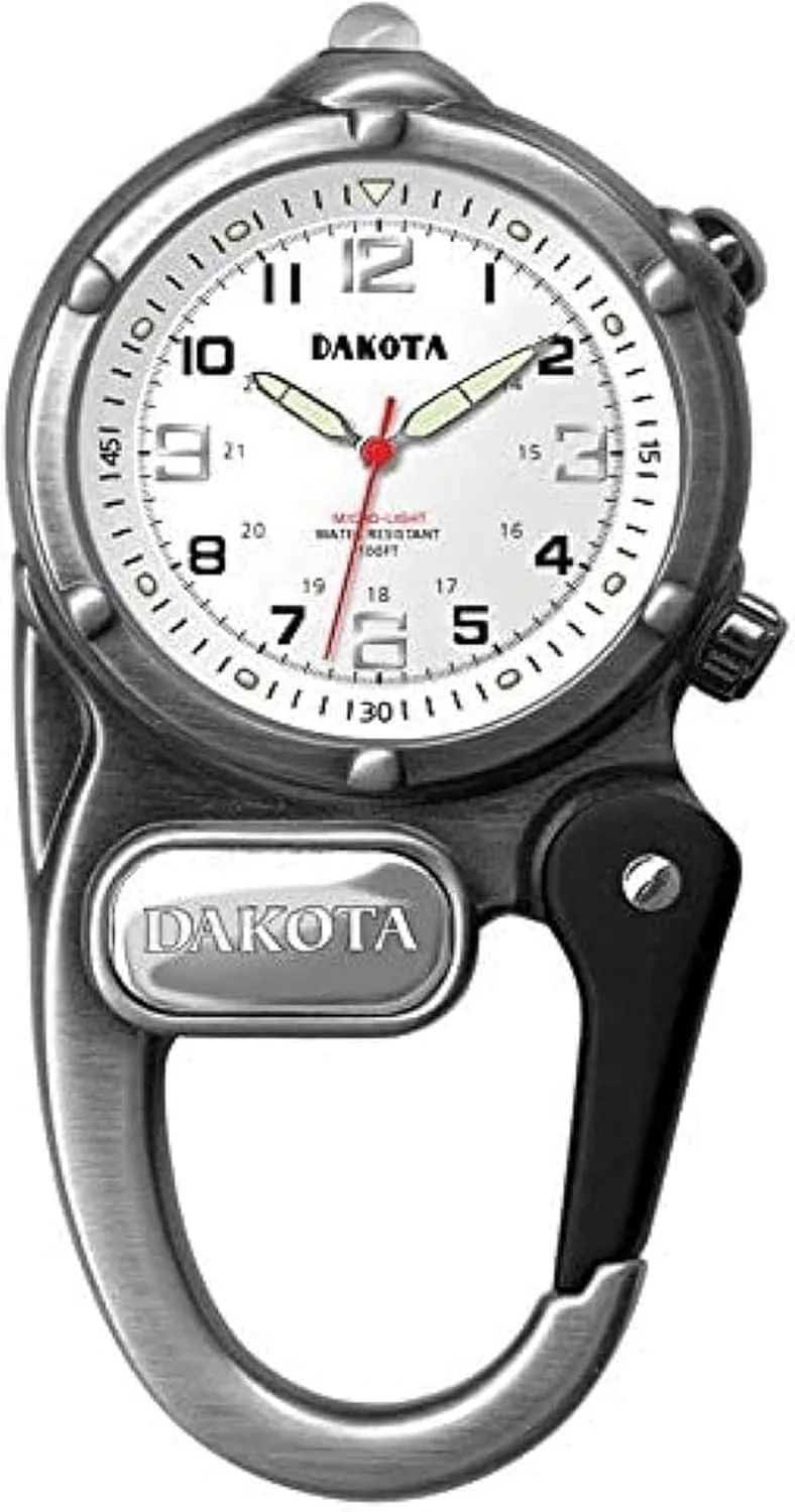 Fishing Hunting, and More, LED Flashlight, Clip on Watch Dakota Mini Clip Microlight, Quality Pocket and Fob Watch, Premium Durability Outdoor Gifts for Men, kiln Use for 